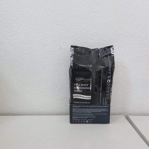 (#107) ED HARDY Eucalyptus & Pine Cleansing Full Body Refreshing 60 Wipes - Picture 4 of 4